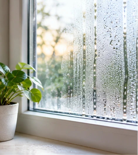 Intérieur lumineux concerné par un problème d'humidité